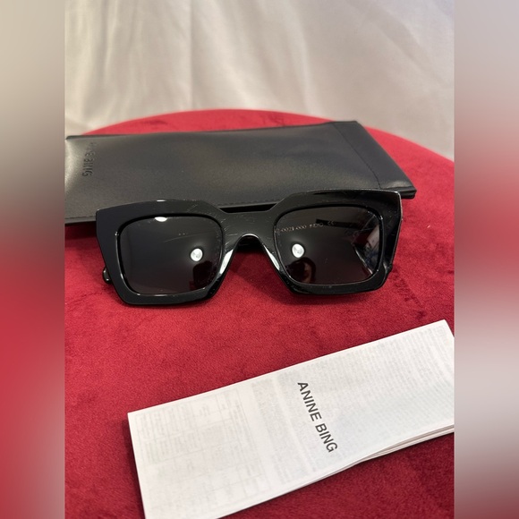 NEW ANINE BING Indio Sunglasses in Black REVOLVE BIG - Picture 5 of 7